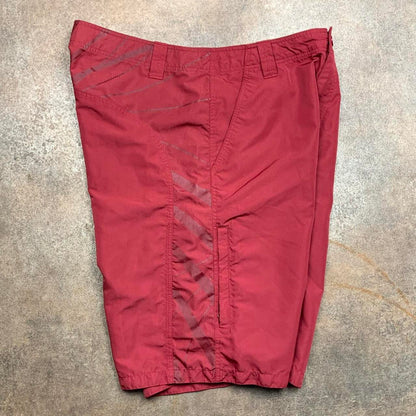 Oakley Software 00s graphic red baggy cargo shorts