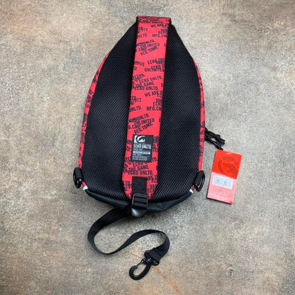 Ecko Unltd. black red graphic sling bag