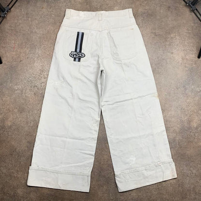 Lee Pipes 00s baggy cream white jeans