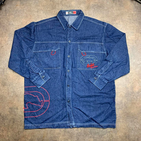 Ecko Function 00s navy graphic denim jacket