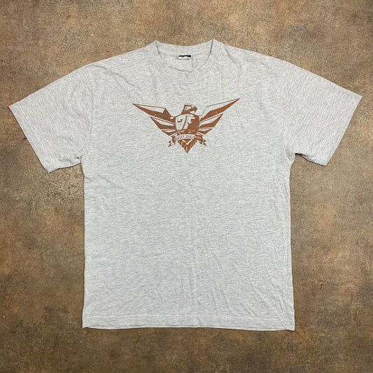 Oakley 00s cut and sew graphic grey tee