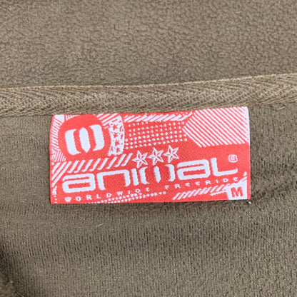 Animal 00s graphic brown quarter zip fleece