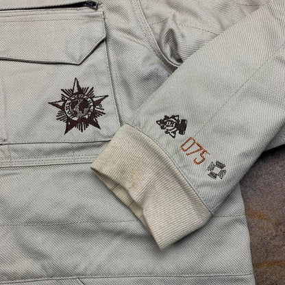 Oakley 00s zip beige cream workwear jacket