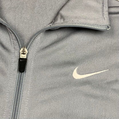 Nike 00s light grey boxy zip jumper