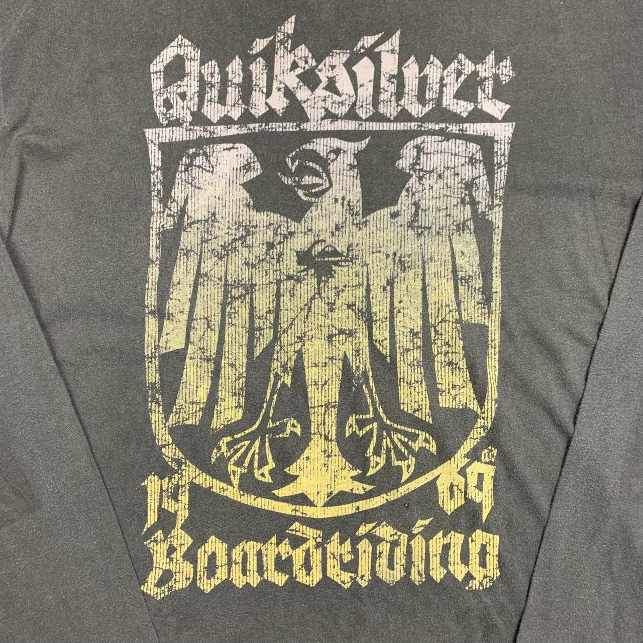 Quiksilver 90s graphic brown long sleeve tee