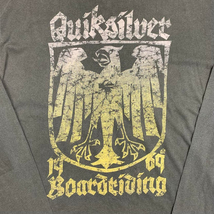 Quiksilver 90s graphic brown long sleeve tee