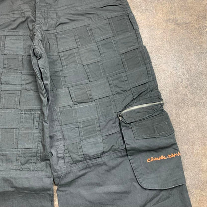 Criminal Damage 00s baggy grey graphic cargo jeans