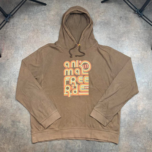 Animal 00s brown graphic boxy hoodie
