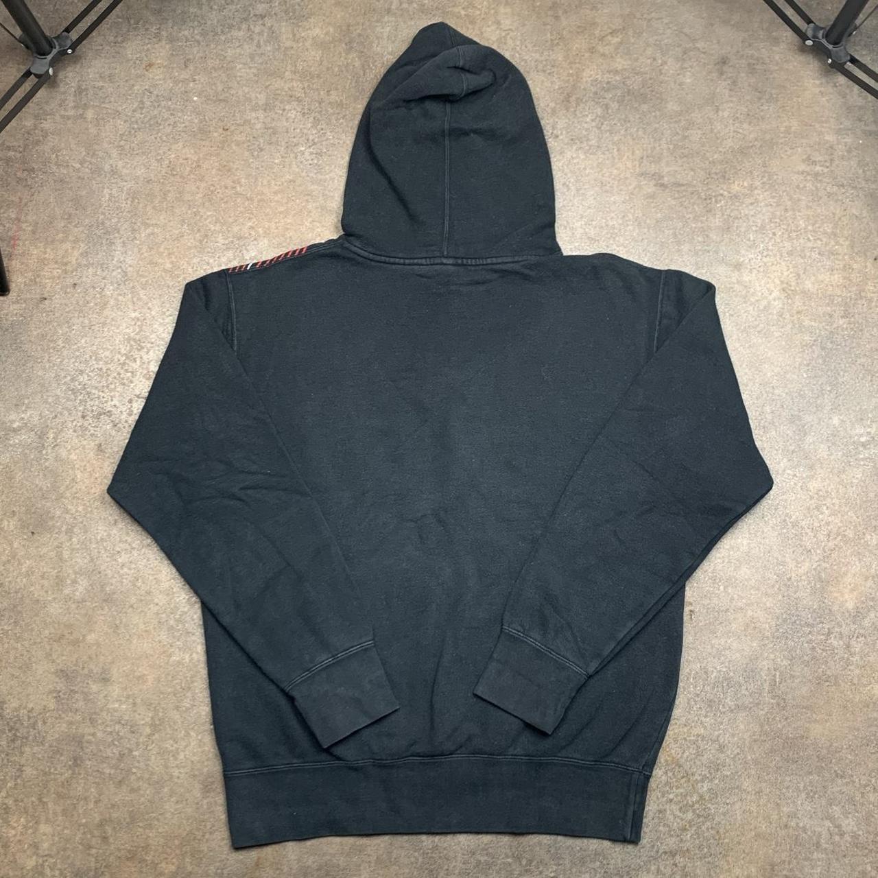 Fox Racing 00s graphic baggy black red hoodie