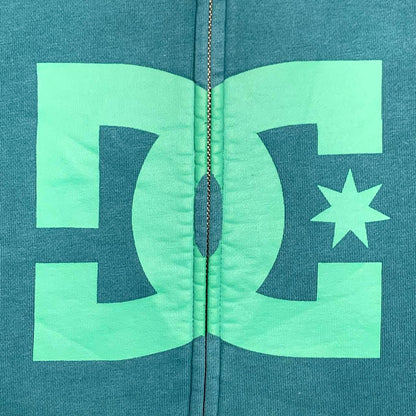 DC Shoes 00s graphic blue zip hoodie