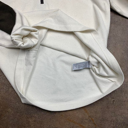 O'Neill 00s cream brown quarter zip fleece