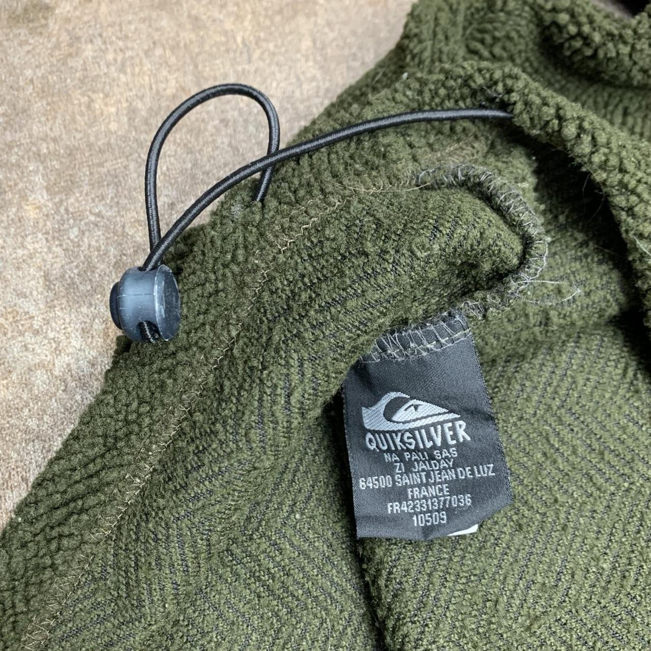 Quiksilver 90s khaki graphic boxy fleece