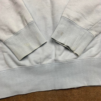 Hurley 00s graphic pale blue baggy zip hoodie