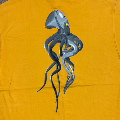 Oakley Software 90s cyber squid yellow graphic tee