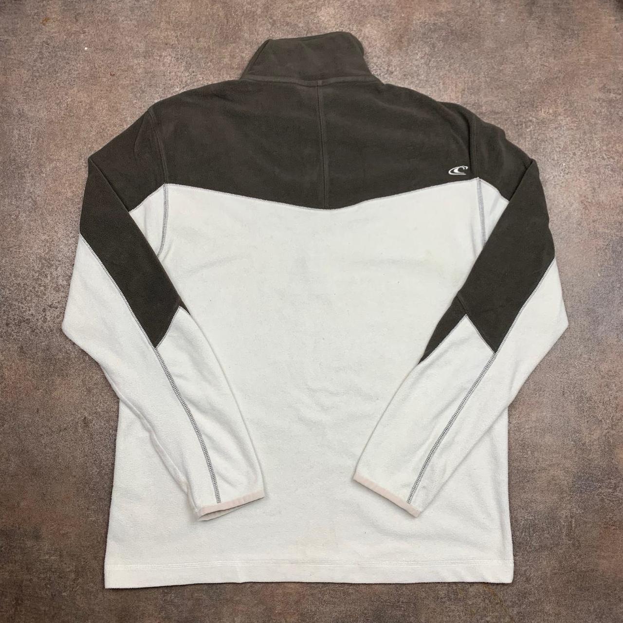 O'Neill 00s cream brown quarter zip fleece