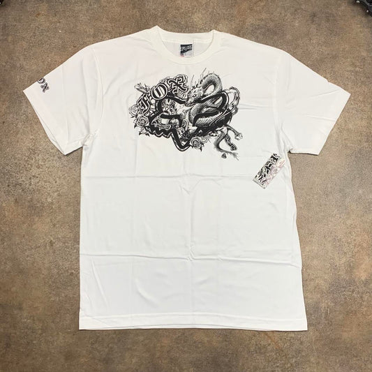 Fox Racing 00s white black graphic tee