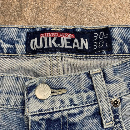 Quiksilver 00s light blue faded denim jeans