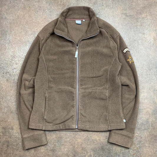 Billabong 90s brown zip sweater jacket