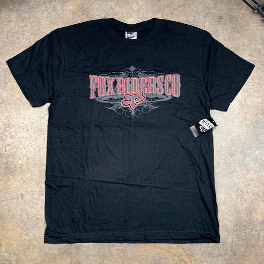 Fox Racing 00s black grunge graphic tee