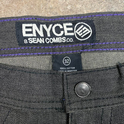 Enyce 00s baggy grey graphic denim jeans