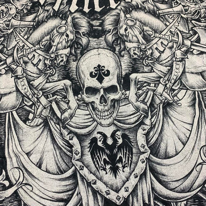 Affliction 00s graphic black white grunge tee