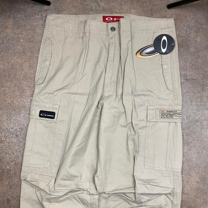 Oakley Software 00s cream graphic cargo trousers